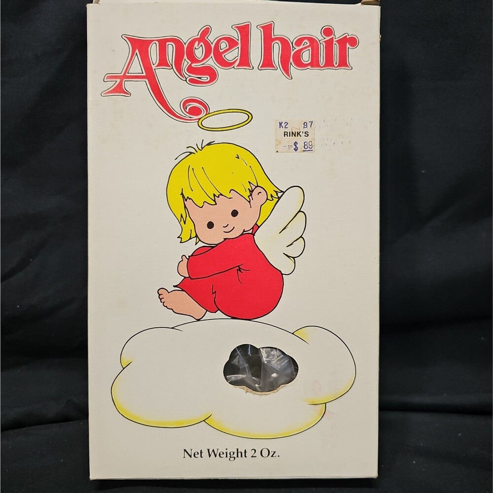 Vintage Angel Hair Spun Glass 2 Oz Box Union Wadding USA NOS Christmas